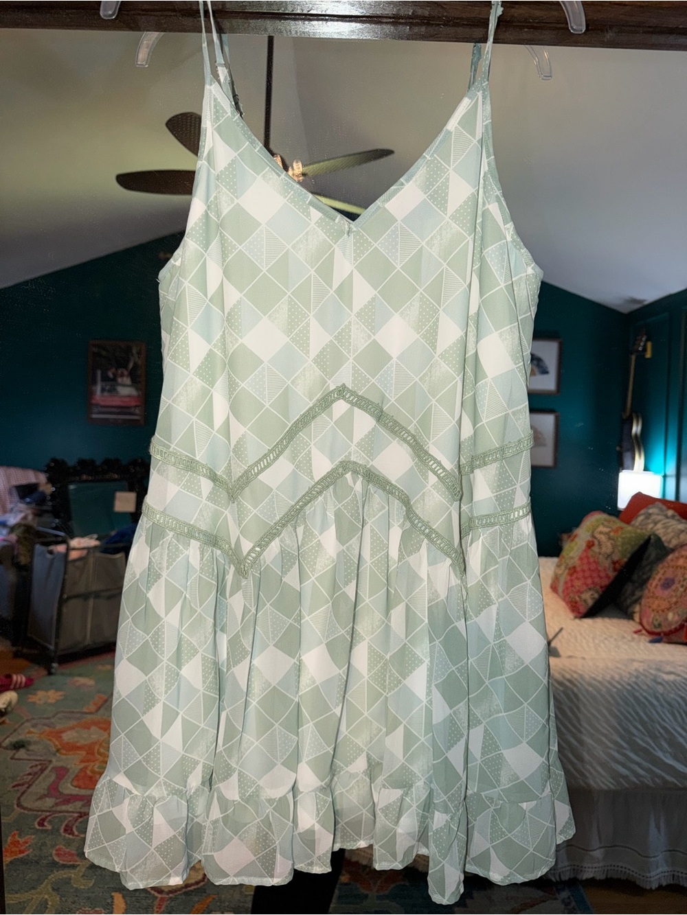 Boutique green slip dress